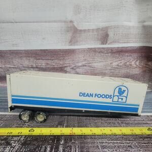Vintage Nylint pressed steel Dean Foods semi trailer w/swing doors blue/white